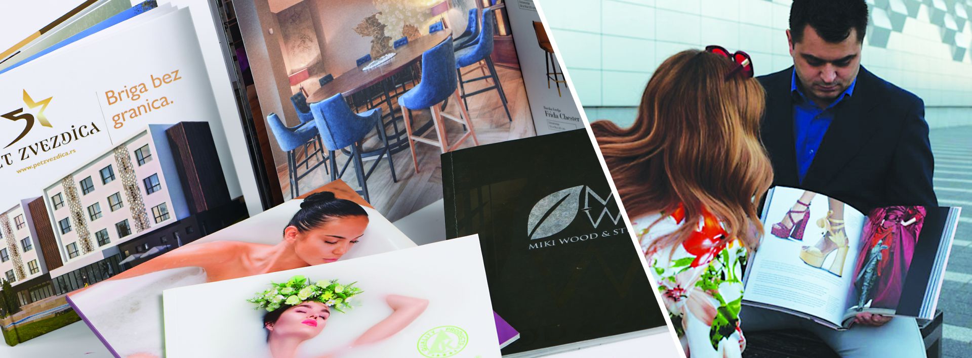 Promotional materials and magazines